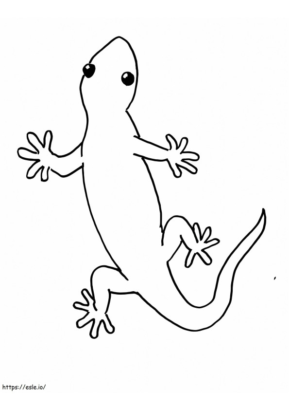 Coloriage Gecko facile à imprimer dessin