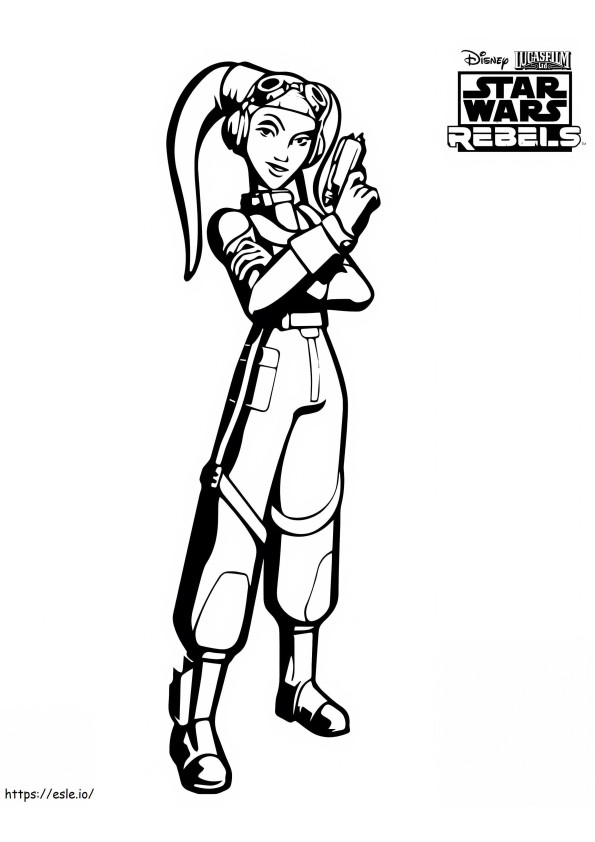 Ahsoka From Star Wars Rebels coloring page