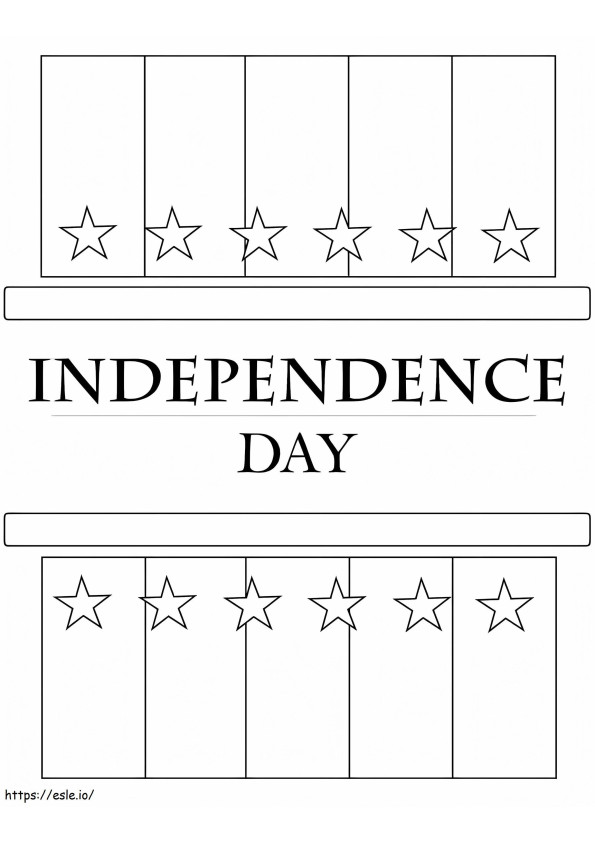 Pôster do Dia da Independência Americana para colorir