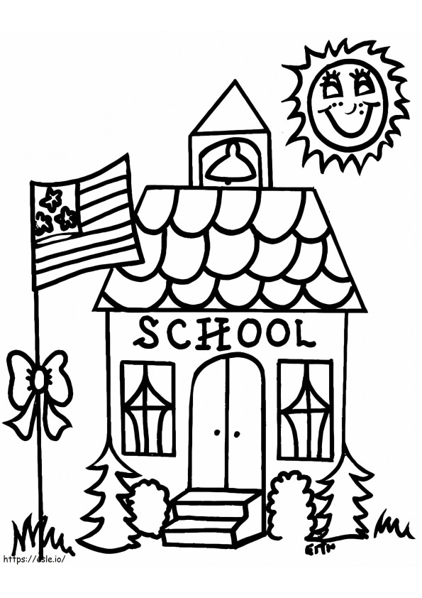 Escola primária para colorir