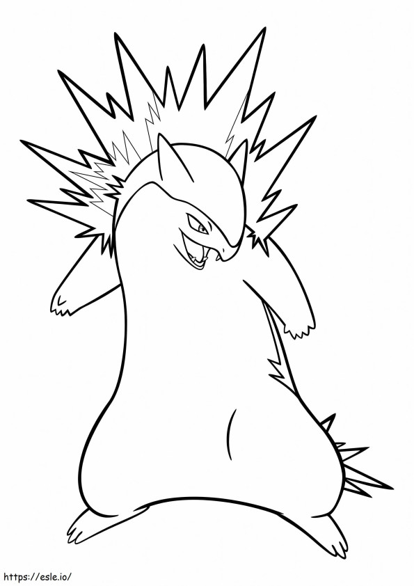 Typhlosion Ein Pokémon ausmalbilder