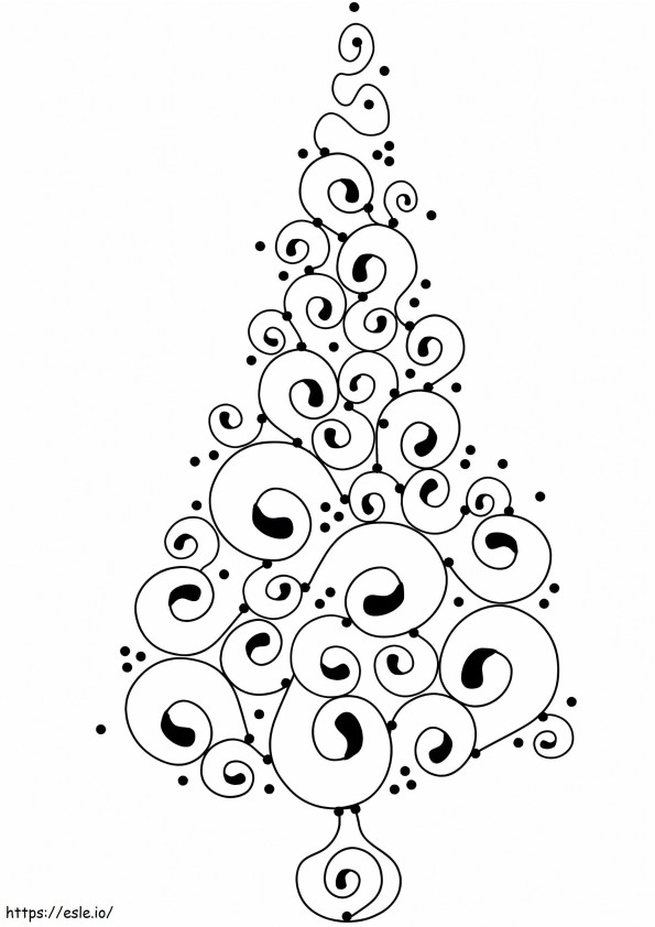 árbol de navidad 1 para colorear