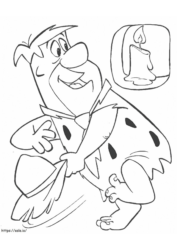 Fred dos Flintstones para colorir