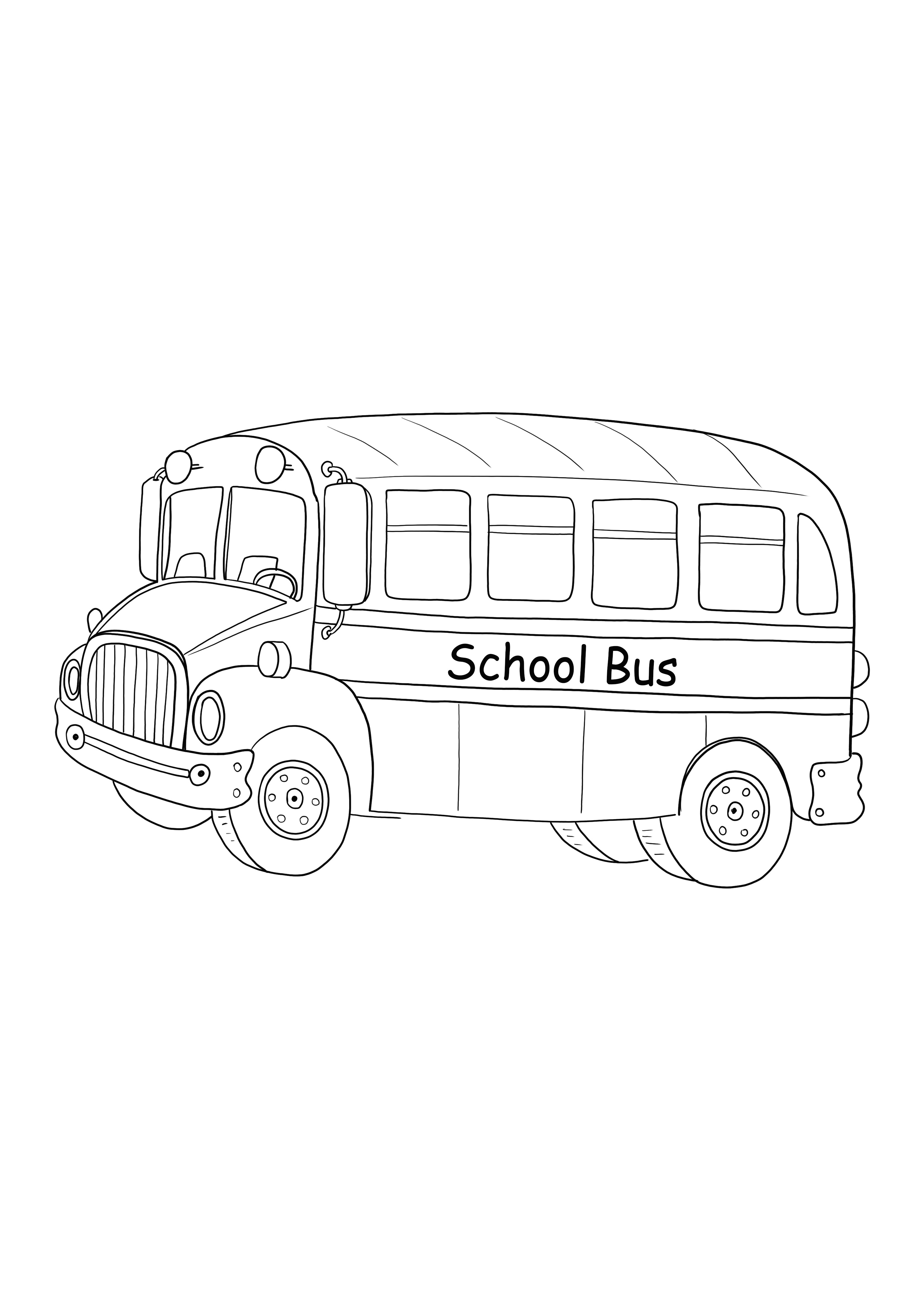 old school bus download and free printing