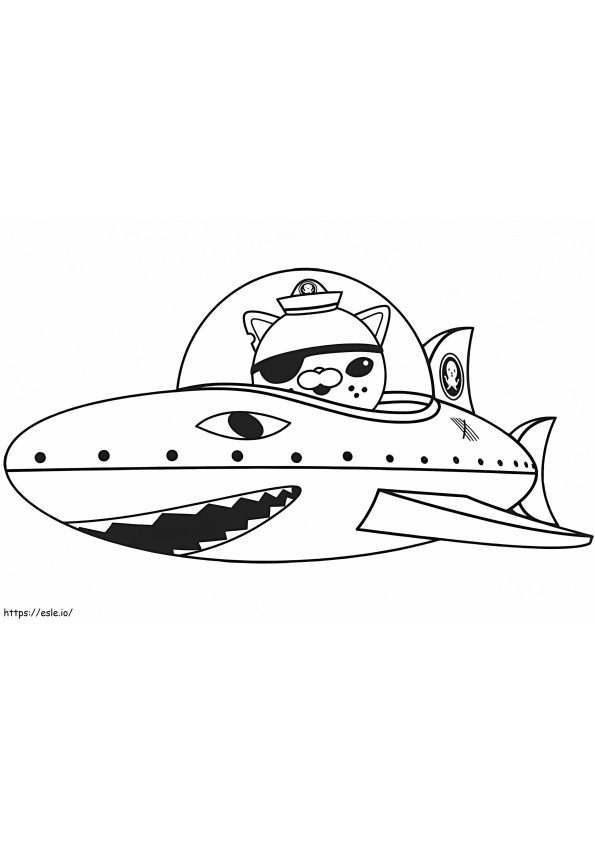 Kwazii In Shark Ship coloring page