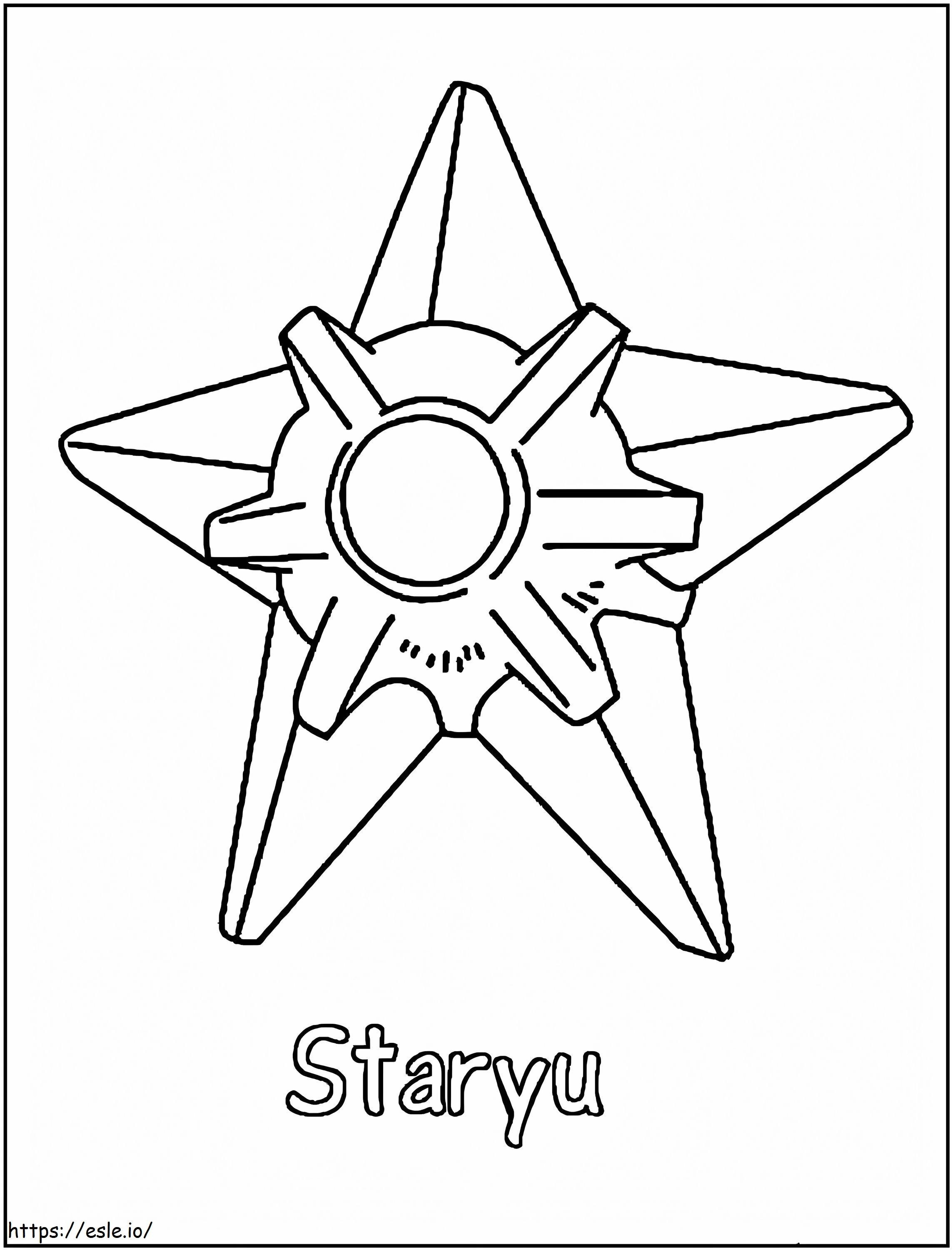 Staryu Not Pokemon coloring page