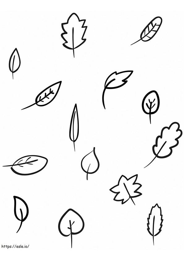 Coloriage Feuilles d'automne 3 à imprimer dessin