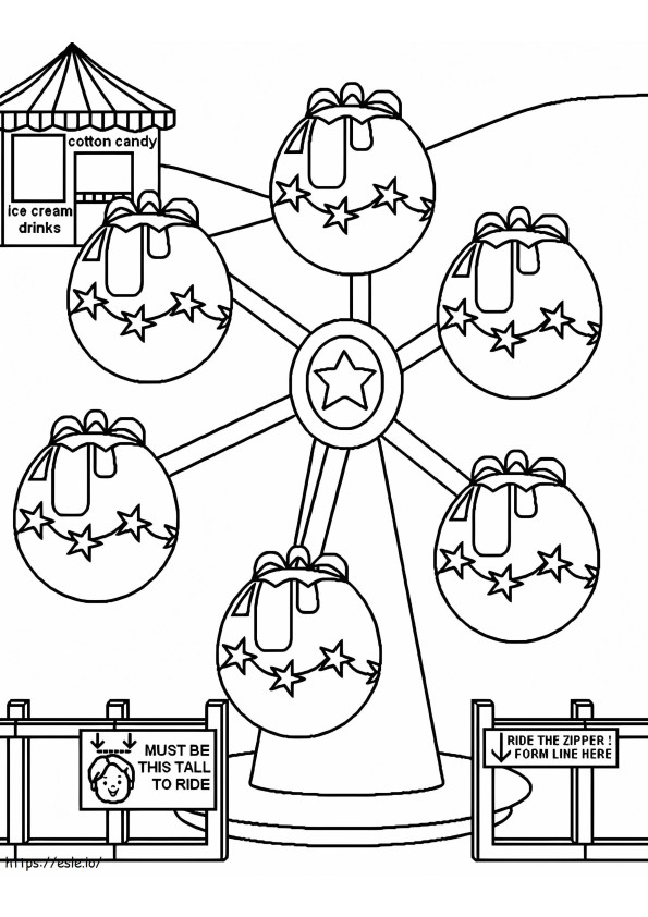 Ferris Wheel 8 coloring page