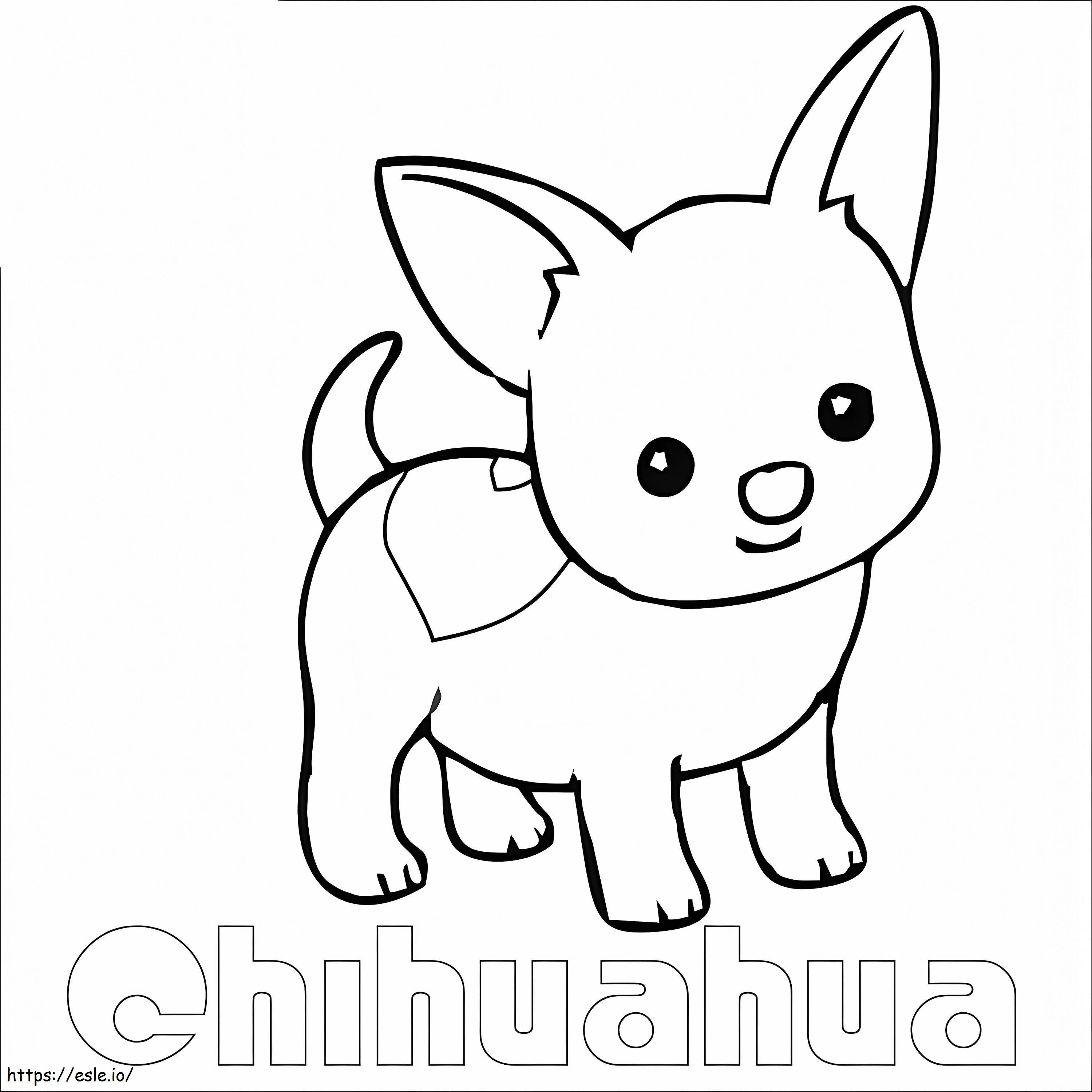 Coloriage Chihuahua mignon à imprimer dessin