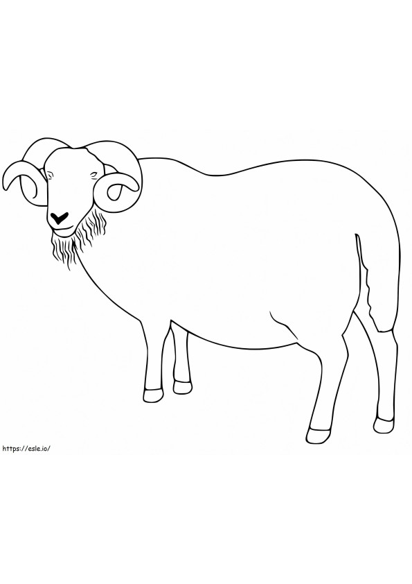 Easy Ram coloring page