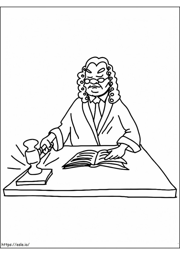 Judge 3 coloring page