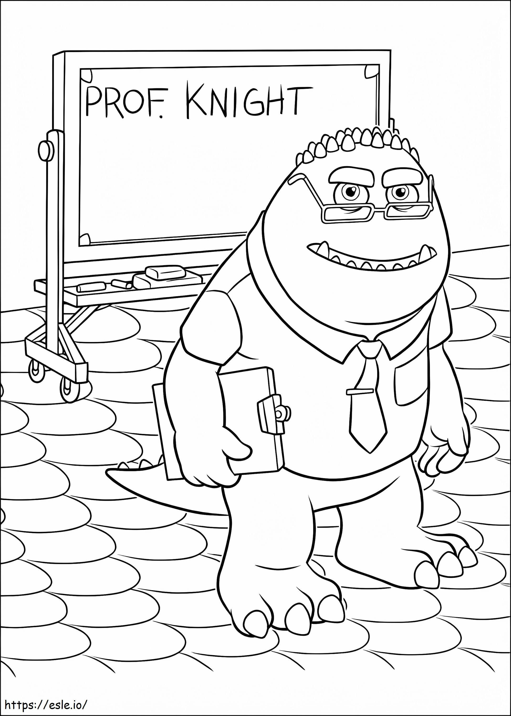 Professor Knight della Monsters University da colorare
