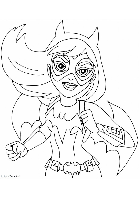 Rosto de Batgirl para colorir