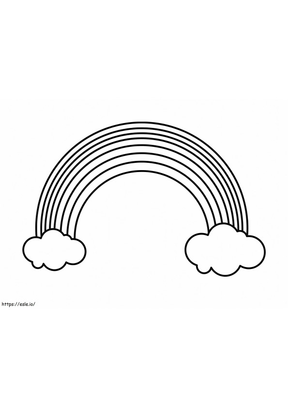 Simple Rainbow coloring page