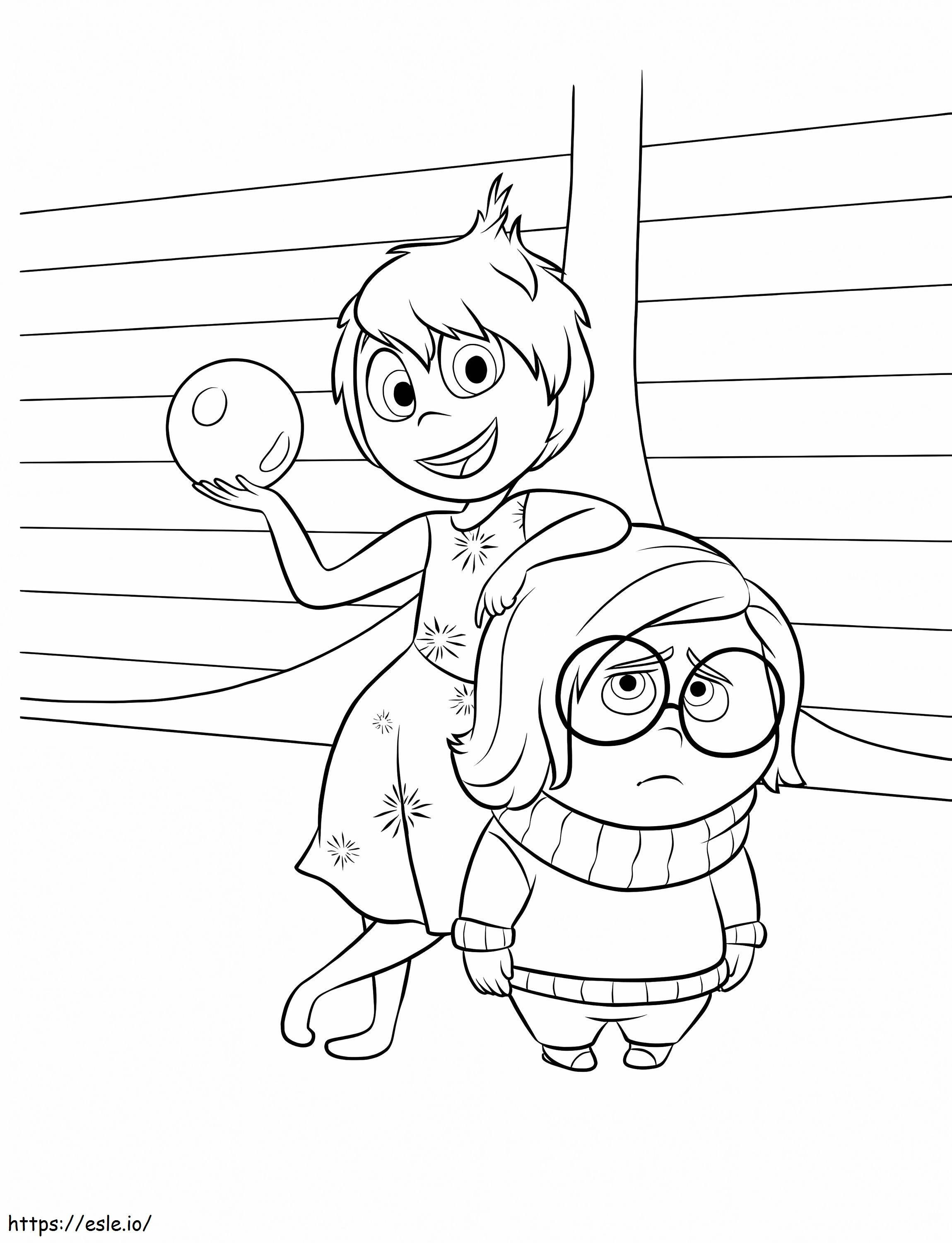 Joy And Sadness coloring page