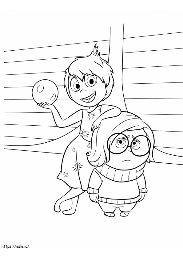 Joy And Sadness coloring page