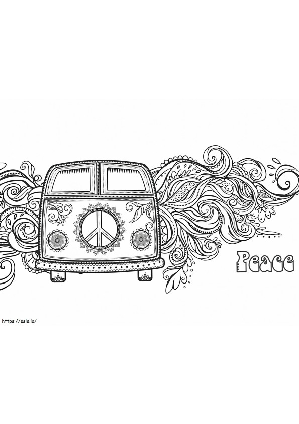 Hippie Car 3 coloring page