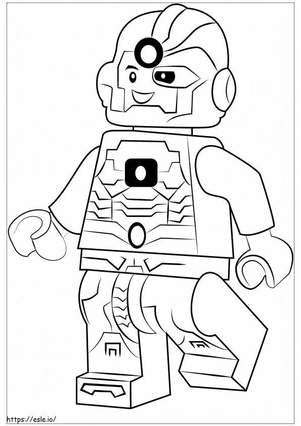 Lego Cyborg de colorat