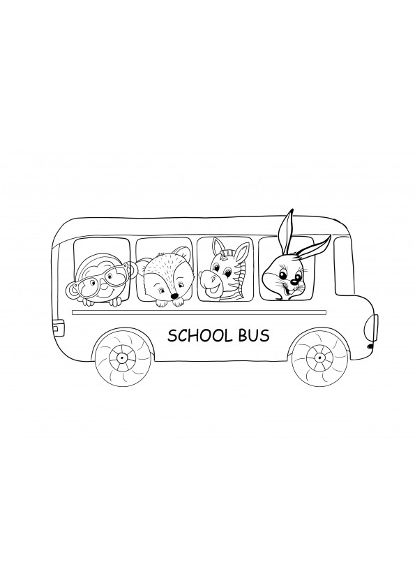 wheels on the bus to color for free