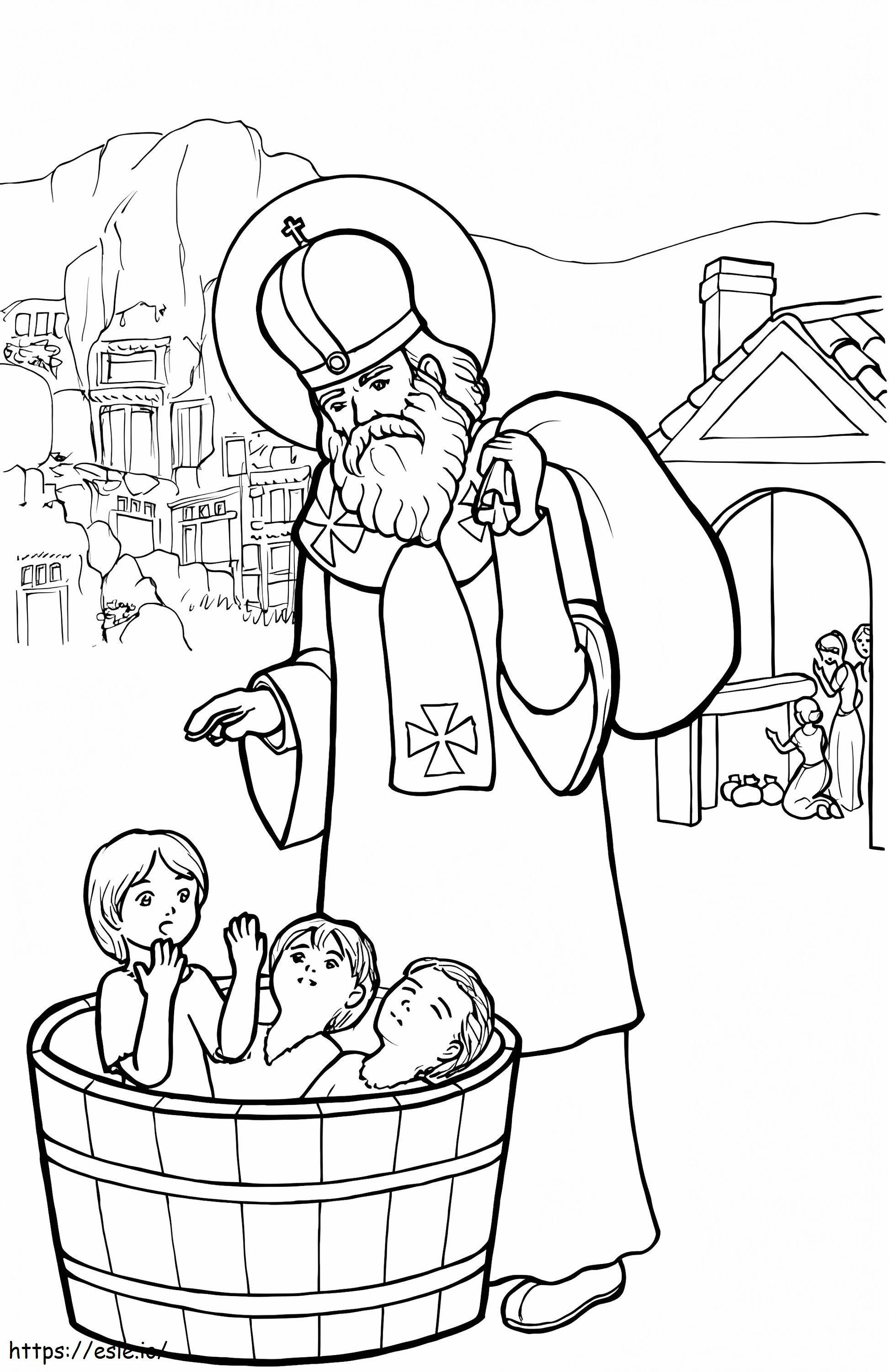 Saint Nicholas 3 coloring page