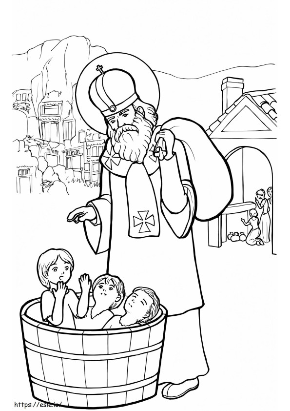 Saint Nicholas 3 coloring page