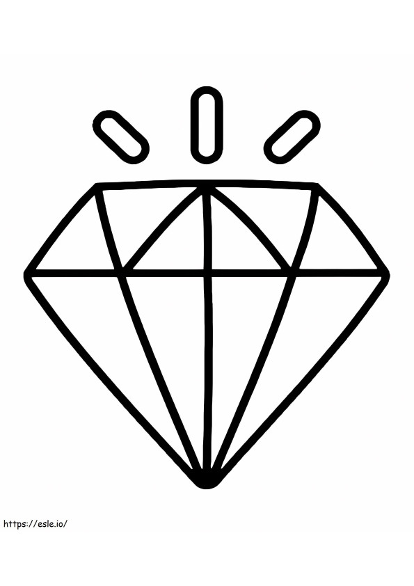 Diamant pentru copii de colorat