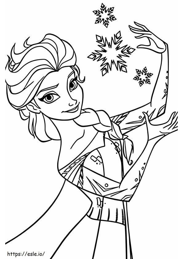 Elsa Disney Face coloring page