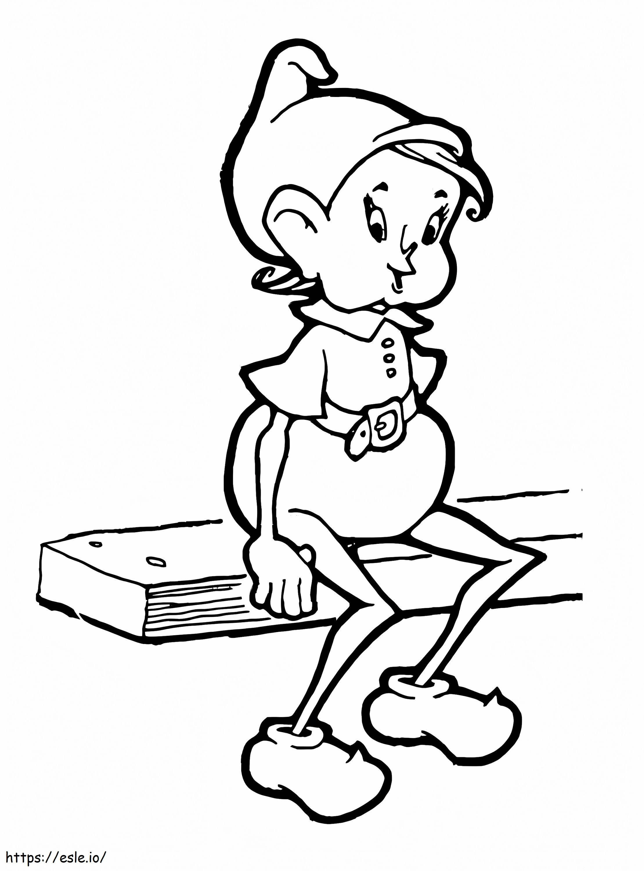 Elf On The Shelf Sitting coloring page