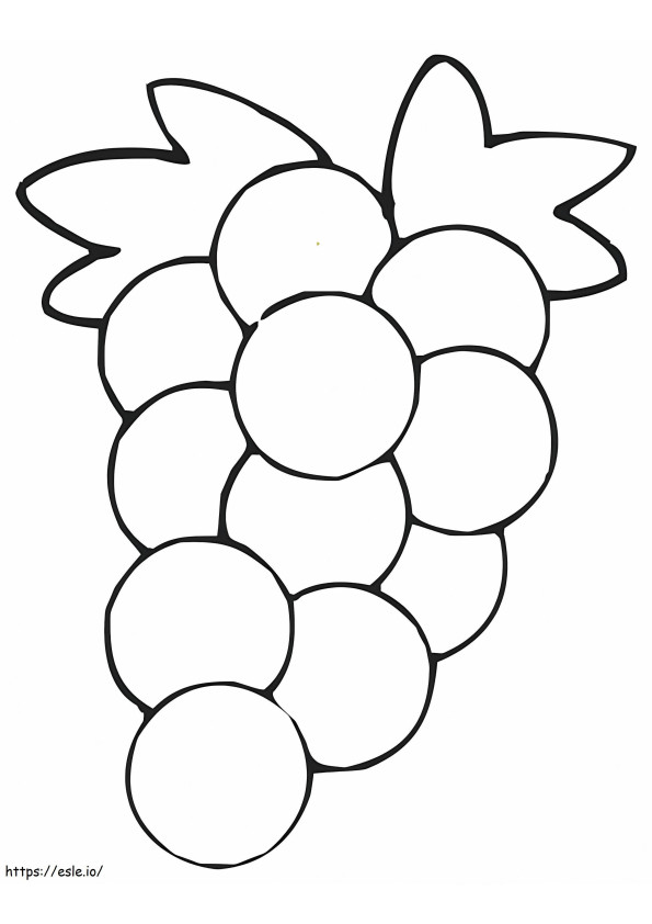 Basic Design Grapes coloring page