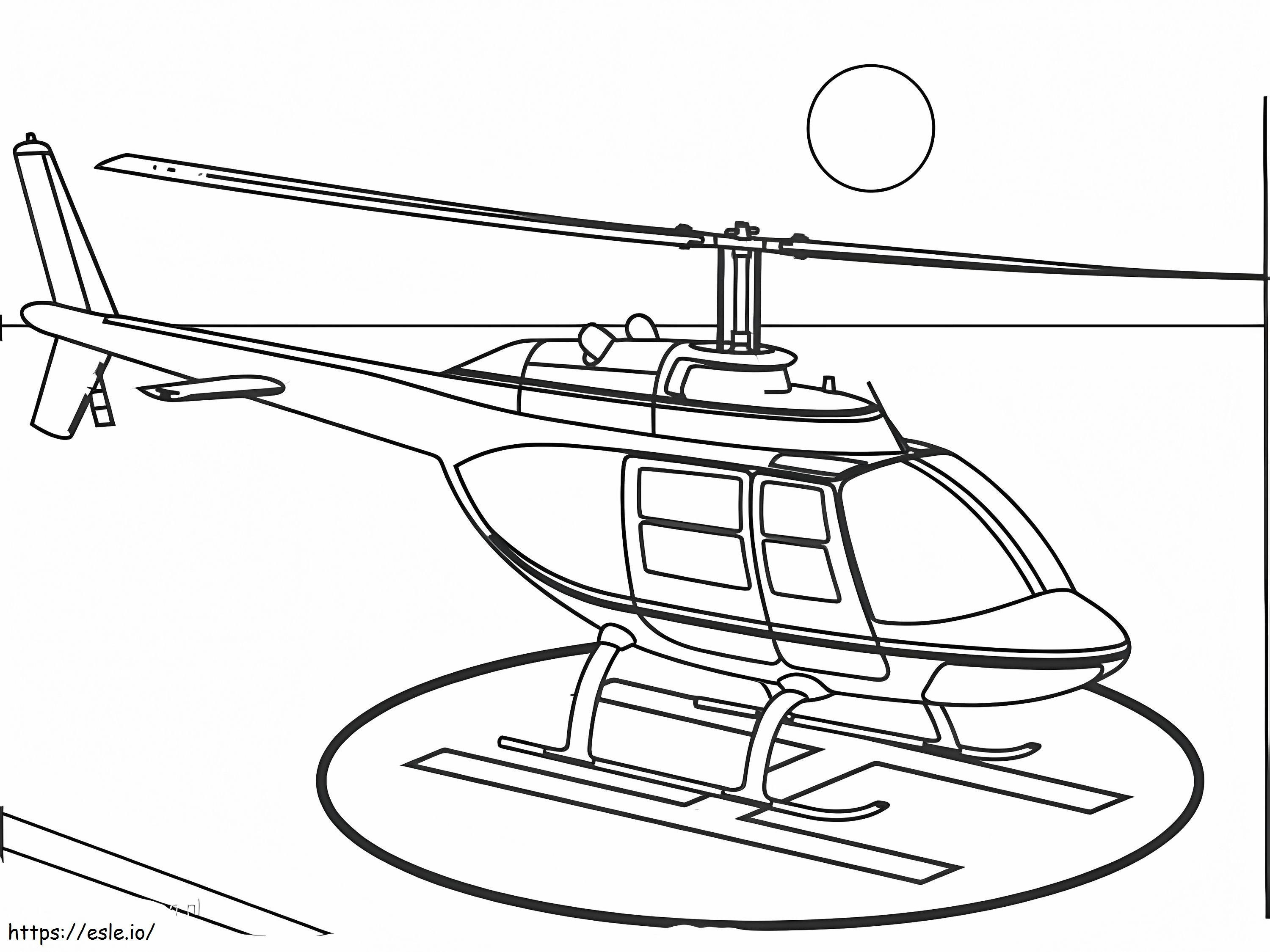 Coloriage Hélicoptère 1 à imprimer dessin