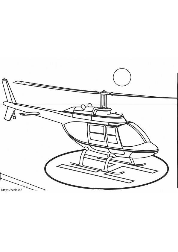 Helikopter 1 Gambar Mewarnai