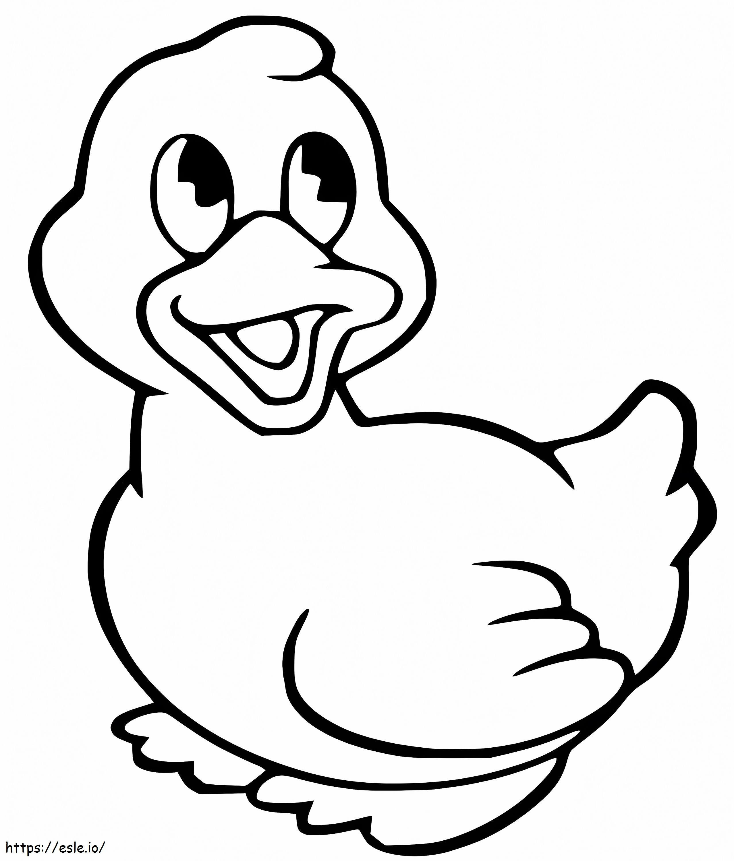 Happy Duckling coloring page