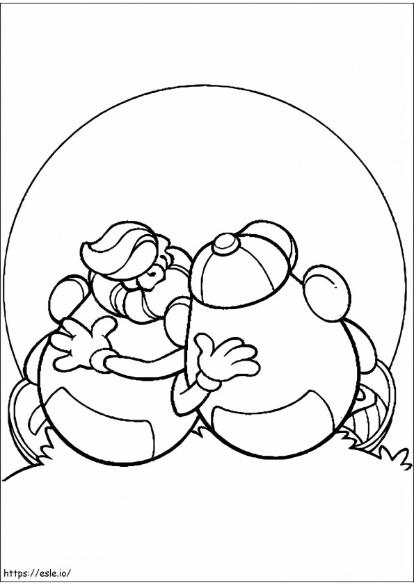 Mrs. With Mr. Potato Head coloring page