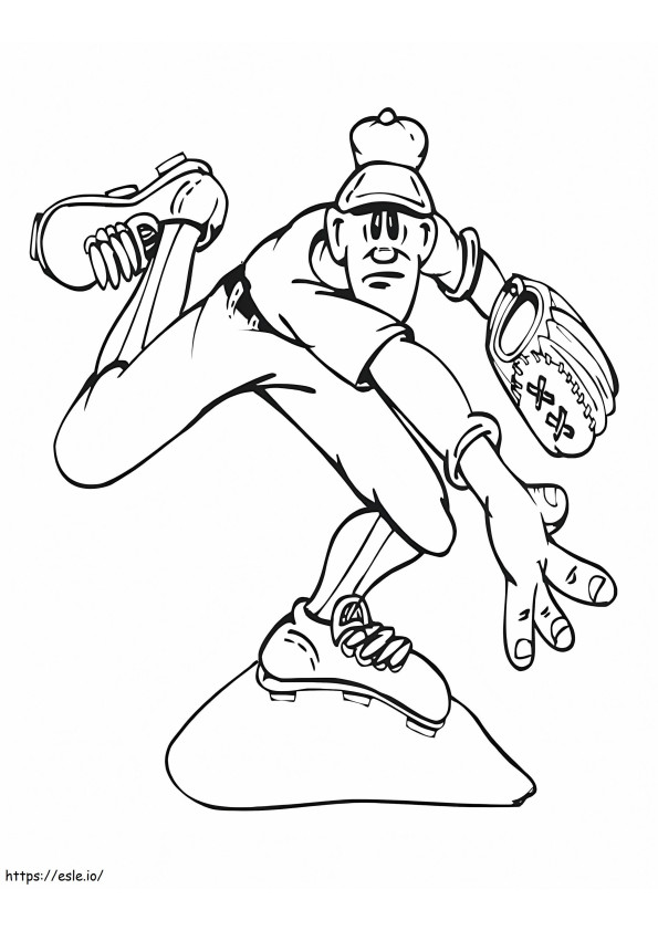 Pemain baseball Gambar Mewarnai