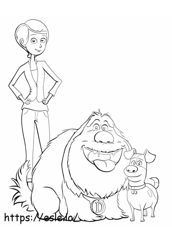 Duke Max And Katie Smiling coloring page