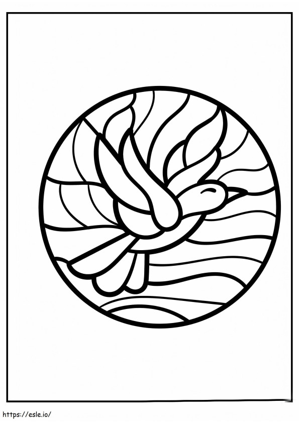 Bird Stained Glass coloring page