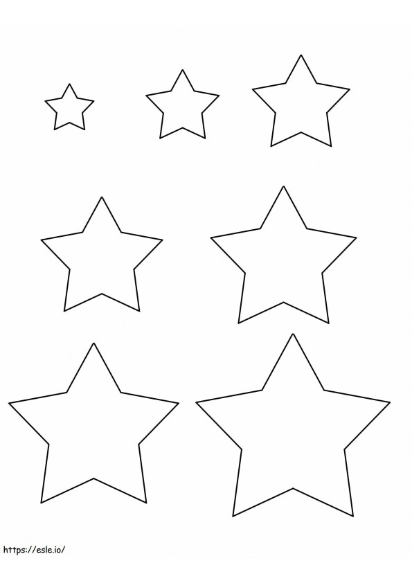Sterne in verschiedenen Größen ausmalbilder