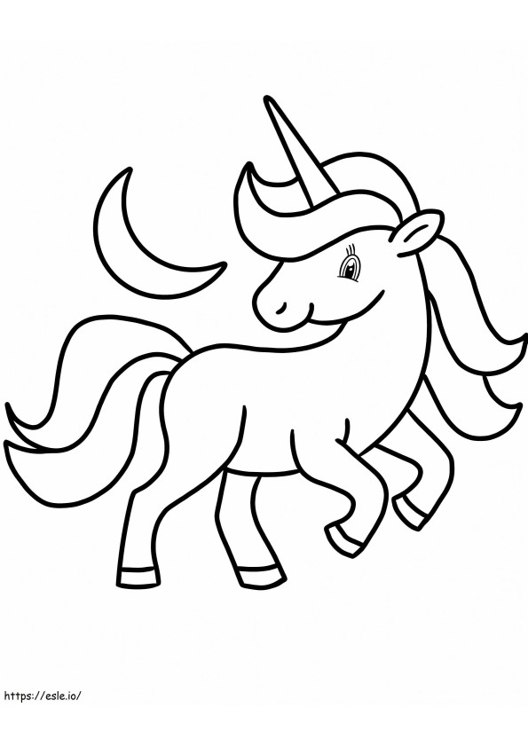 Cute Unicorn 2 coloring page