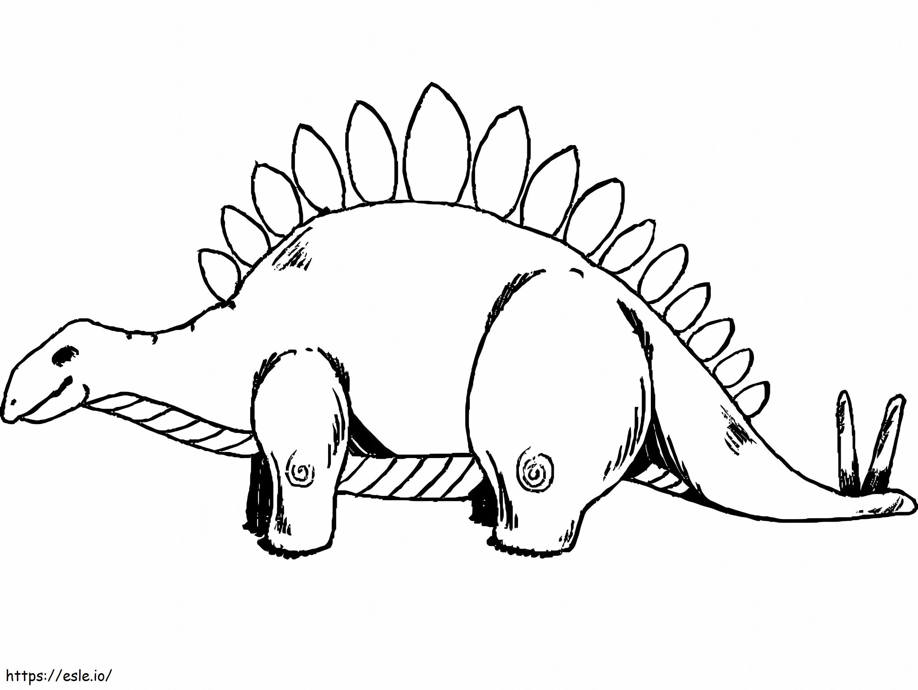 ステゴサウルス 4 ぬりえ - 塗り絵