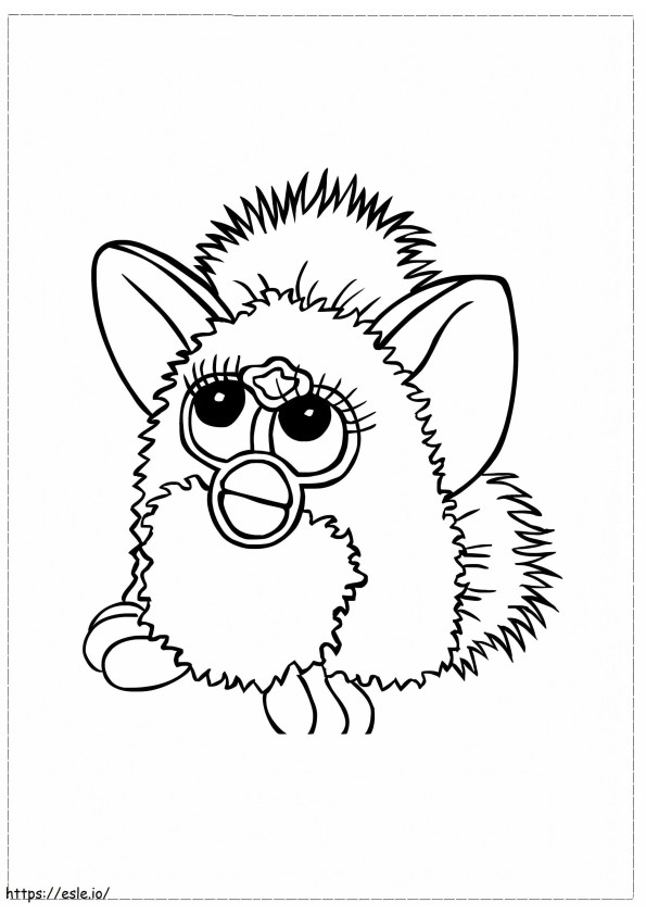 Coloriage Furby triste à imprimer dessin