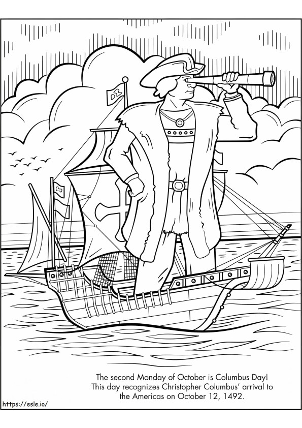Christopher Columbus 2 coloring page