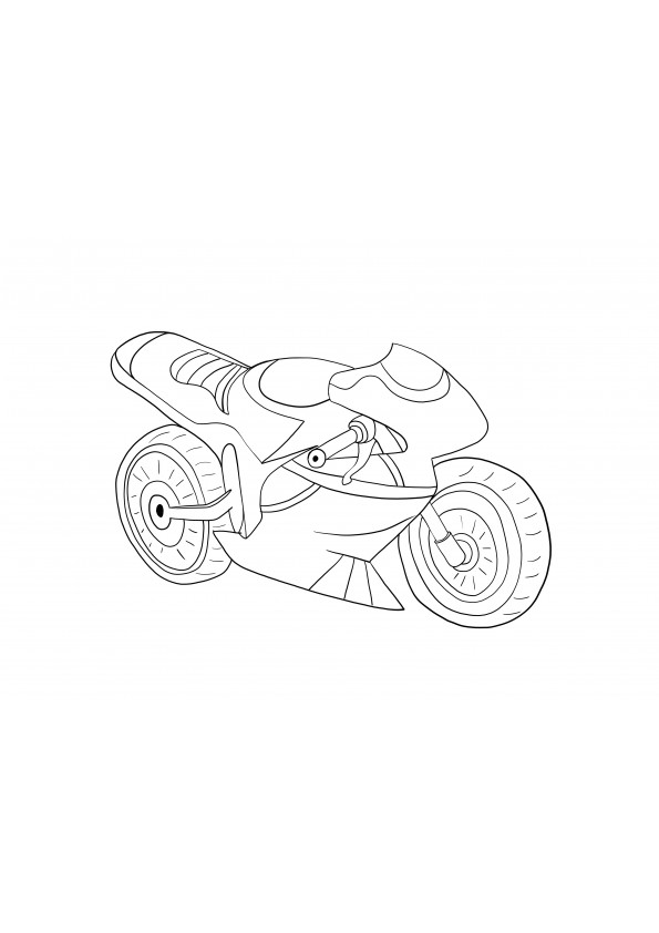 Motorrad ausmalen und kostenlos ausdrucken