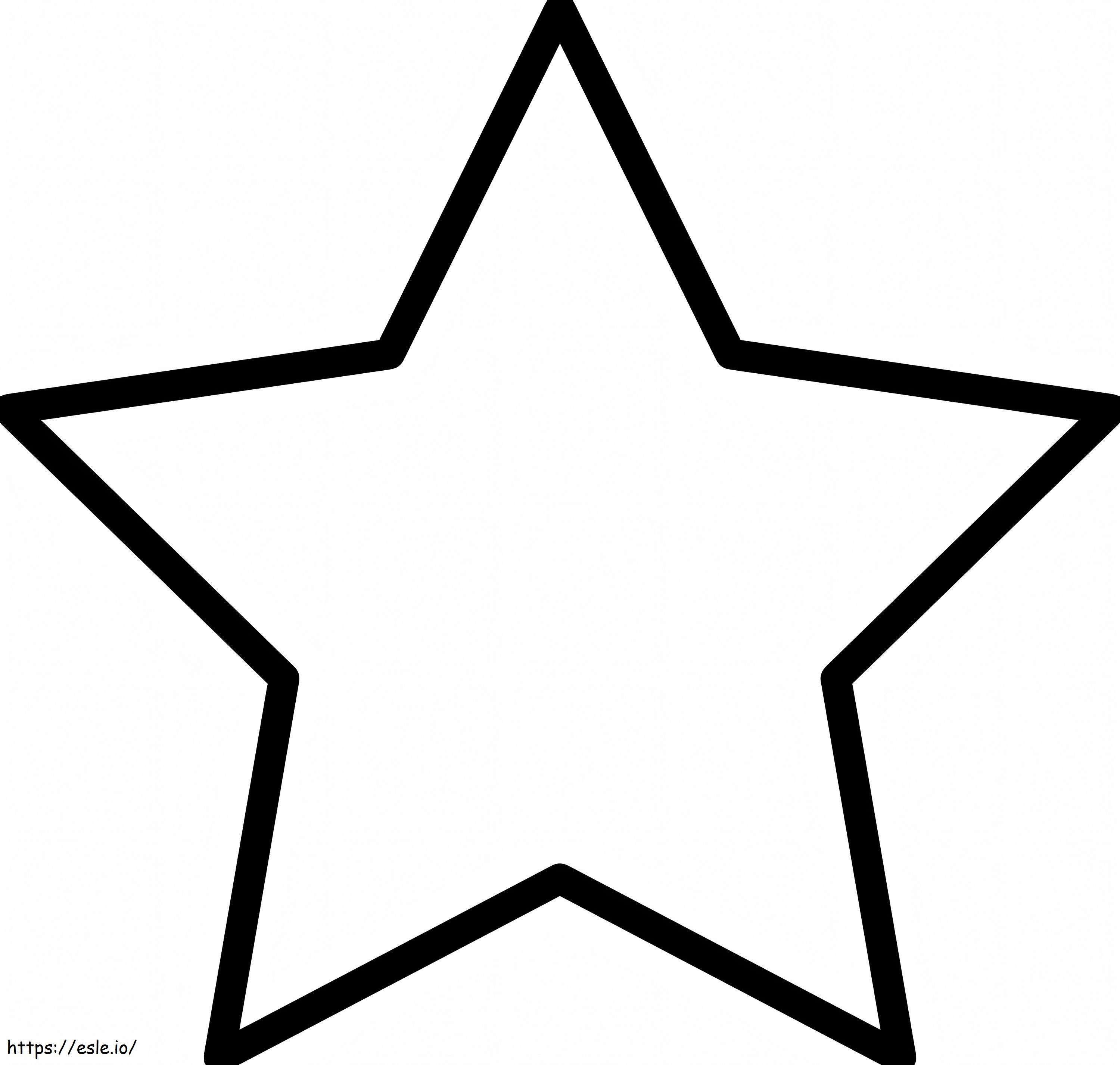 Estrela Básica para colorir