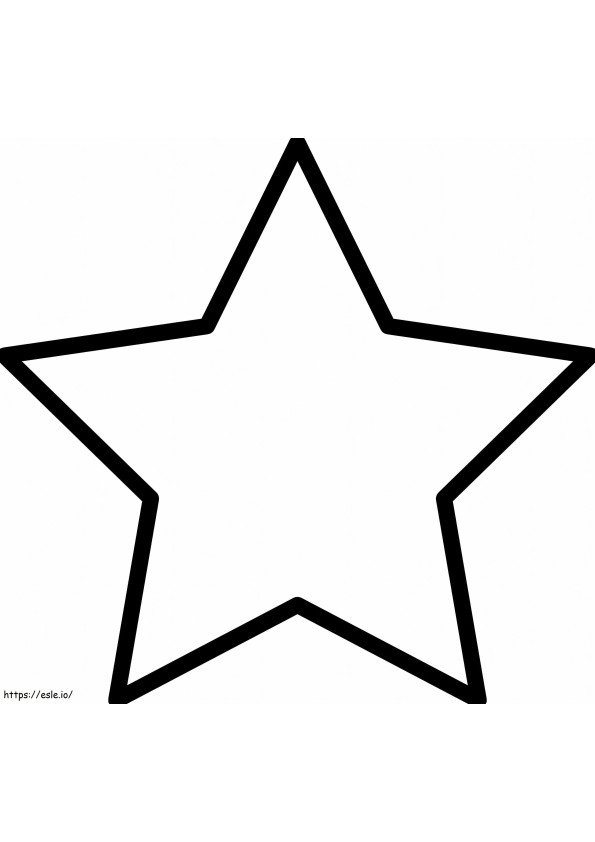 Basic Star coloring page