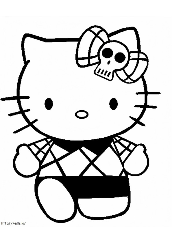 Coloriage Joli Hello Kitty à imprimer dessin