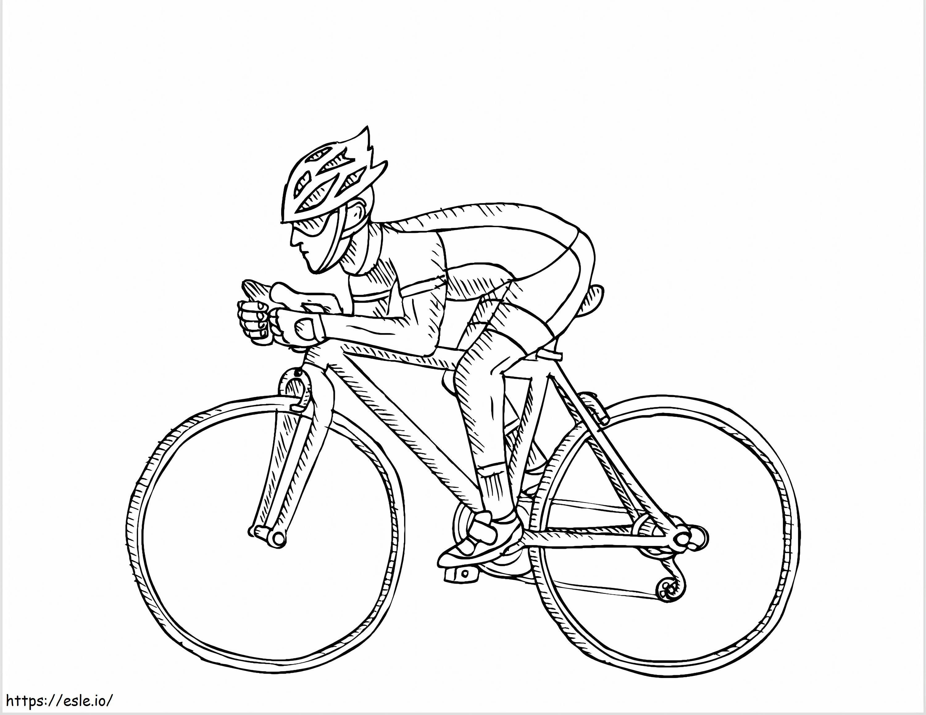 Coloriage Cyclisme sur piste à imprimer dessin