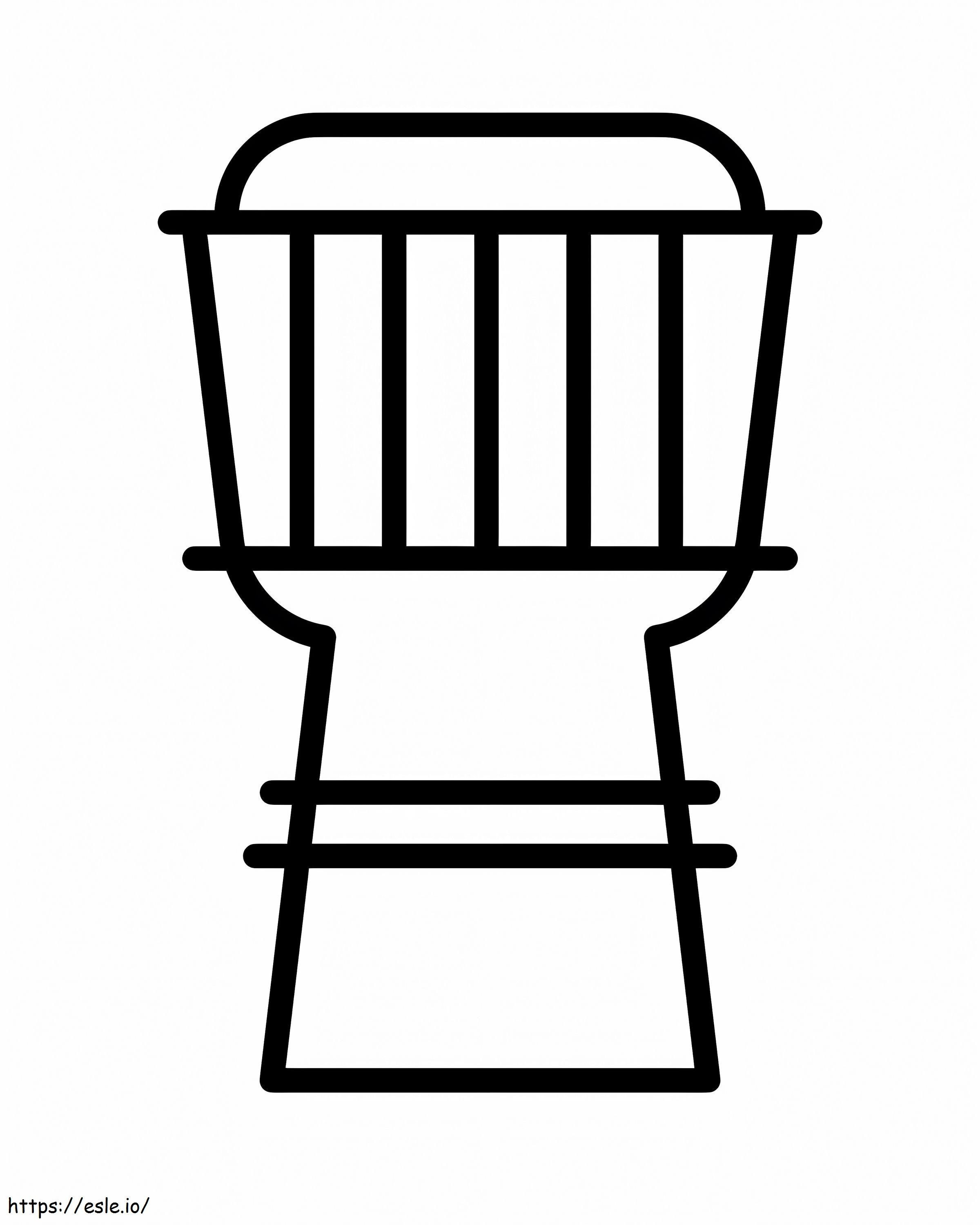 Simple Drum Djembe coloring page