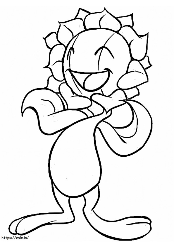Adorable Sunflora coloring page