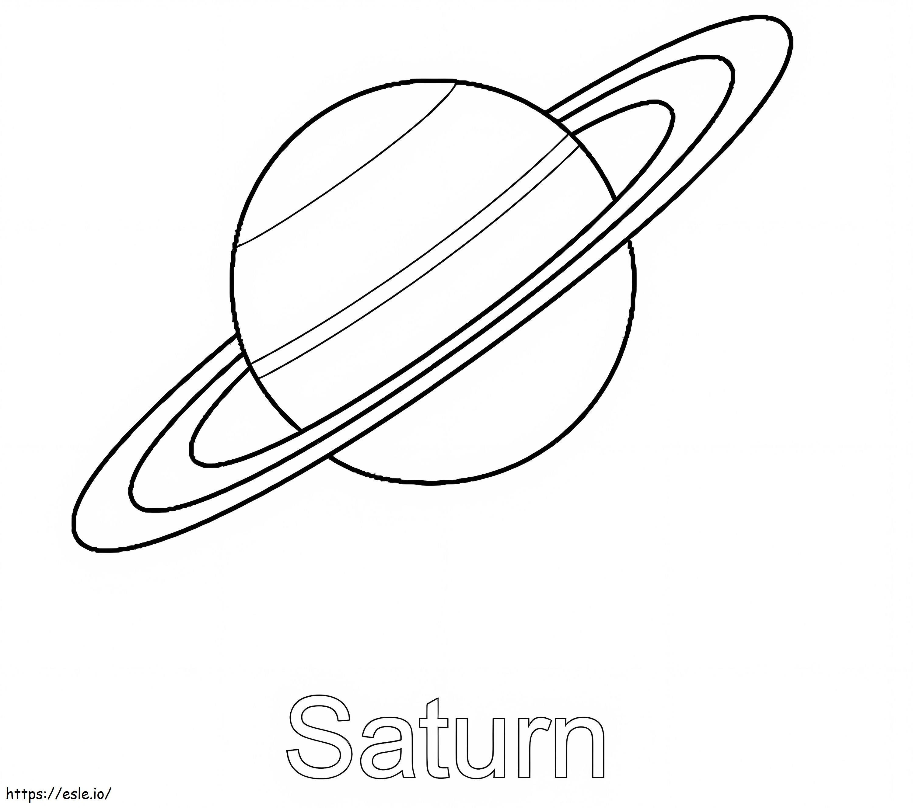 Normale planeet Saturnus kleurplaat kleurplaat