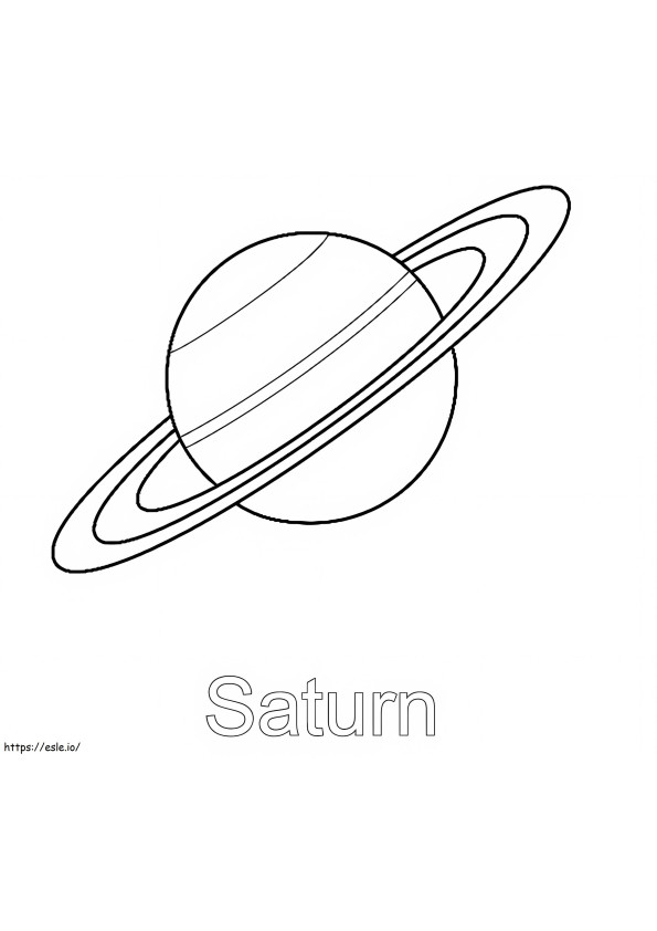 Normale planeet Saturnus kleurplaat